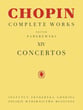 Chopin Complete Works Vol. XIV Concertos piano sheet music cover